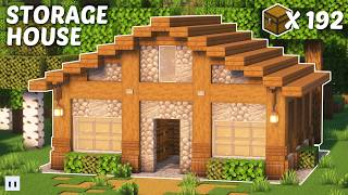 Minecraft : How to Build a Starter Storage House | Simple &amp; Easy