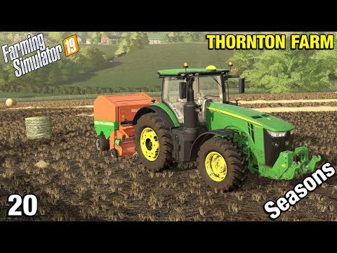NEW LAND AND HARVEST BEGINS Thornton Farm Timelapse - FS19 Ep 20