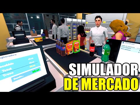 Contratei o CAIXA novamente, muitos clientes! - Supermarket Simulator #7