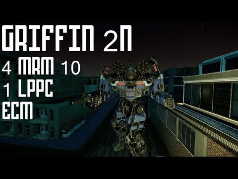 Griffin 2N Build Review - 4 MRM10s + 1LPPC + ECM - Mechwarrior Online