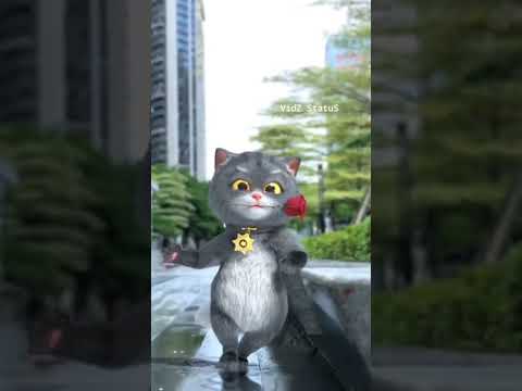 Cute Cat Cartoon Animation Status For WhatsApp Punjabi Song | Singaa Gulaab Song Status