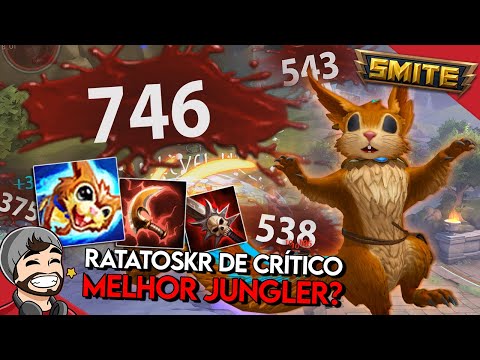 RATO DE CRÍTICO É O MELHOR JUNGLER? OP DEMAIS! RATATOSKR JUNGLER - Conquista - ⚡ Smite BR