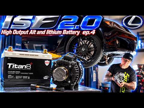 BIG POWER upgrade! 300A Alternator + Titan8 Lithium Battery | Lexus ISF Sound System Rebuild ep.4