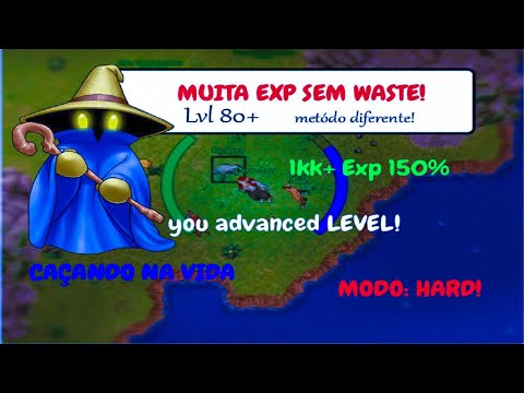 Tibia Hunt ED e MS lvl 80+  ( 1kk-2kk Exp/hr 150% - Sem waste )