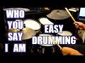 Who You Say I Am | Hillsong Worship | Easy Drumming | Shawn Drum Studio