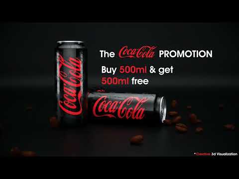 3D Product Animation-Coke Product Visualization