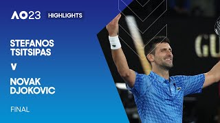 Stefanos Tsitsipas v Novak Djokovic Highlights | Australian Open 2023 Final