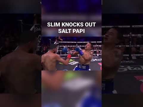 Slim knocks out Salt Papi #misfitsboxing #boxing #saltpapi
