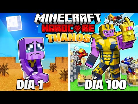 100 DAYS as THANOS in MINECRAFT HARDCORE! His epic survival!