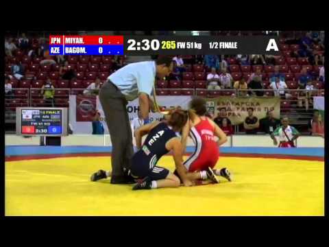 WWJC2013 / Patimat Bagomedova - Yu Miyahara (JPN) - FW 51 kg - 1/2 final