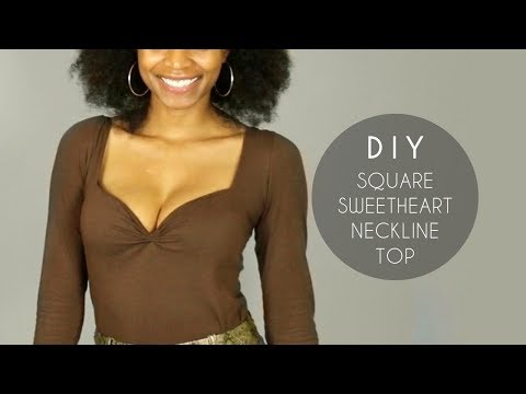 DIY Square Sweetheart Neckline Top : 5 Steps - Instructables