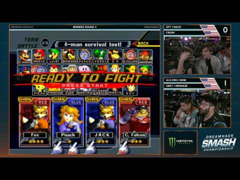 DHA 2017 SSBM Doubles - SPY | MacD & Crush Vs. ALG EMG | n0ne & Obey | MikeHaze - Smash Melee
