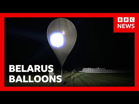 Video | Lithuania declares emergency situation over Belarus balloons | BBC News