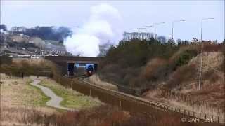 preview picture of video '14 March 2015: 46115 'Scots Guardsman' on The Cumbrian Coast Express @ Maryport'