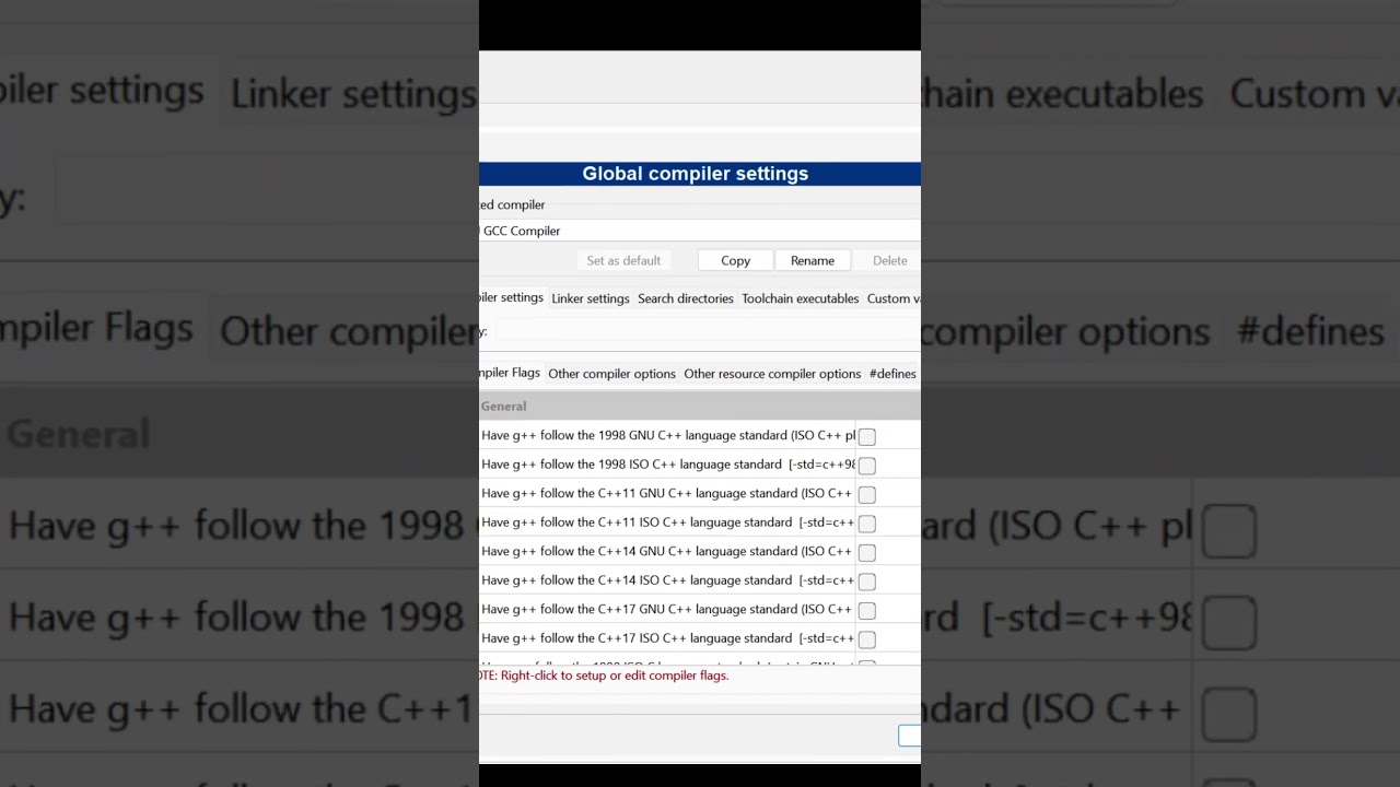 Fix GNU GCC Compiler Missing CodeBlocks