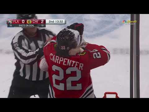 NHL Fight - Panthers @ Blackhawks - Weegar vs Carpenter - 25 03 2021