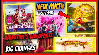 BIG CHANGES : VALENTINE'S DAY UPDATE FIRST LOOK / DRAGON THEME MK14 LEVEL 8 GUNSKIN ( BGMI )