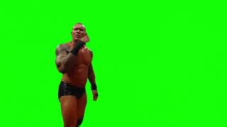 Randy Orton smells something after shaking hands with Jelly Roll green screen