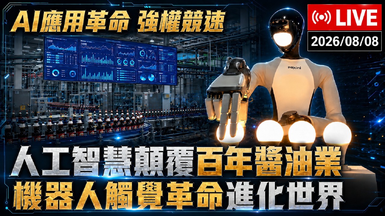 直擊AI應用革命!人工智慧走進400年醬油調味品龍頭 觸覺機器人到可回收火箭 AI顛覆全產業|特別報導 LIVE|【AI應用革命強權競速】