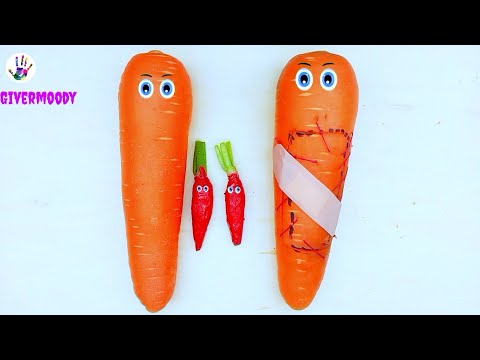 The Birth of a baby in a Carrot,  C-section fruit Surgery! carrot surgery!#shorts #fruitsurgery