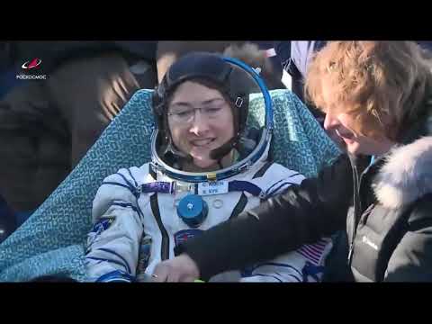 NASA Television Video File- Soyuz MS-13 Hatch Closing, Undocking, Landing - February 6, 2020