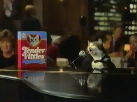 1987 - Tender Vittles Cat Food - Try a Little Tenderness Commercial
