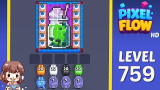 Pixel Flow Level 759 Solution Walkthrough