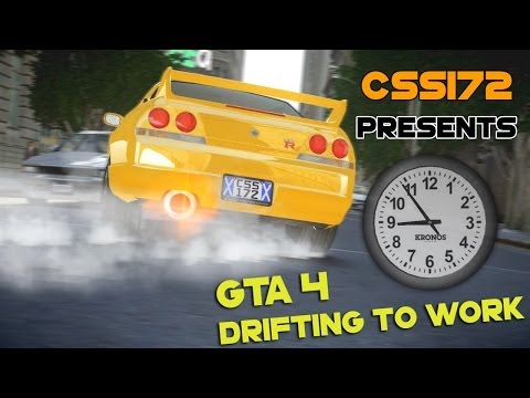 GTA 4 - AMAZING Drifting Gymkhana 7 - Late For Work
