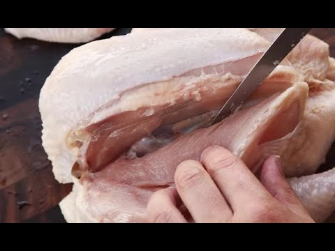 طريقة نزع عظام الدجاج بدون تقطيع بسهولة