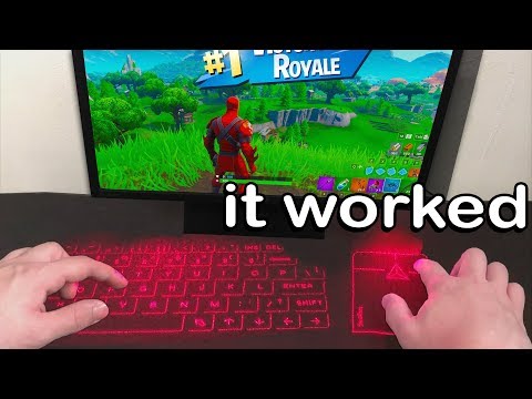 I Tried a Keyboard Using LASERS and WON - Fortnite