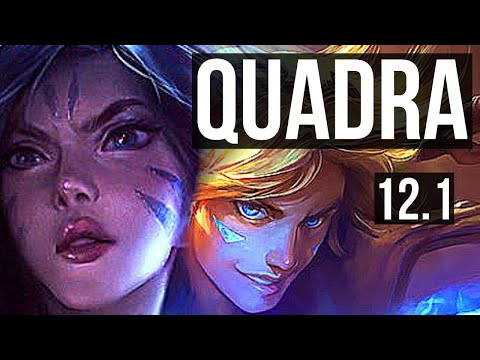 KAI'SA & Shen vs EZREAL & Lux (ADC) | Rank 3 Kai'Sa, Quadra, Godlike | KR Grandmaster | 12.1