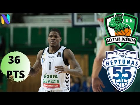Chauncey Collins 36 PTS Dzukija Alytus vs Neptunas | Lithuania LKL