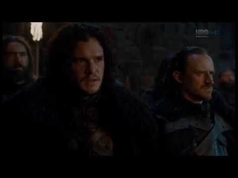 Mance Rayder Refuses to kneel and die as burning alive  - Night's Watch - Stannis - GOT