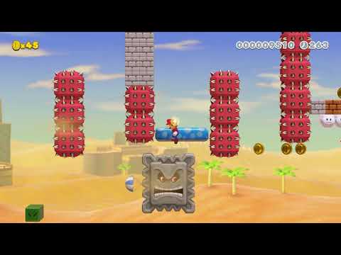 Riding the big Thwomp (Super Mario Maker 2)