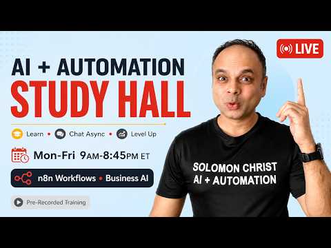 AI + Automation Study Hall Live, n8n Workflows & Business AI