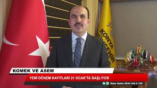 KOMEK ve ASEM’de yeni dönem kayıtları başlıyor