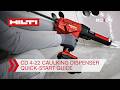 Hilti CD 4-22 Cordless Caulking Dispenser - Quick-start guide