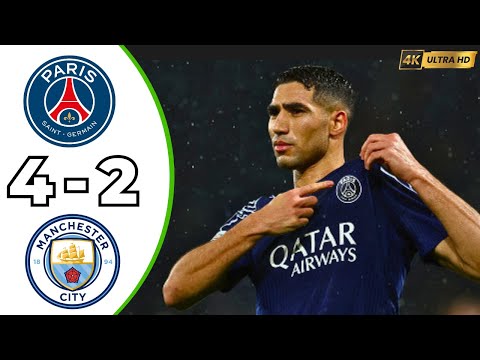 PSG vs Manchester City 4-2 Latest Highlights All Goals 2025 | Man city vs PSG