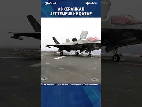 AS KERAHKAN PESAWAT PENGEBOM HINGGA JET TEMPUR F 35 KE QATAR USAI TRUMP ANCAM SERANG IRAN #Shorts
