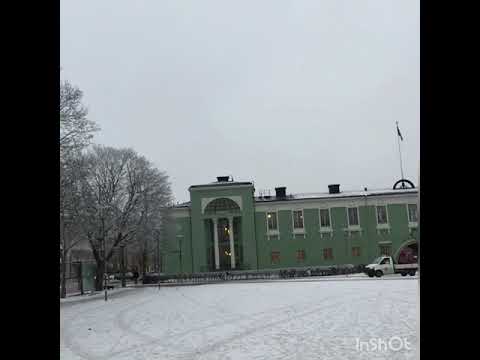 Uppsala Vaksala torg in winter