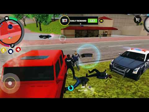 Rope Hero: Vice Town - (Mutant Man Jumped on Tall Building) Stone Giant Lifted Army Jeep and Throw