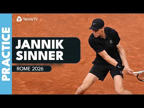 LIVE PRACTICE: Jannik Sinner Warms Up In Rome
