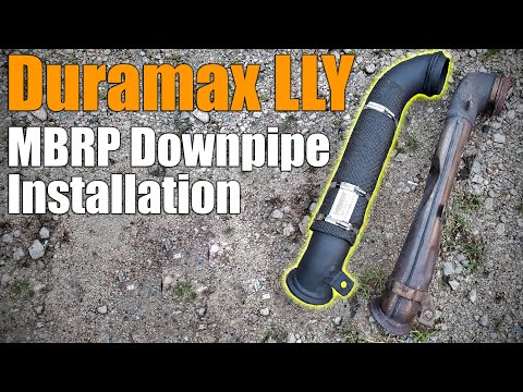 Duramax LLY - MBRP Down Pipe Installation