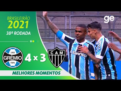 GRÊMIO 4 X 3 ATLÉTICO-MG | MELHORES MOMENTOS | 38ª RODADA BRASILEIRÃO 2021 | ge.globo