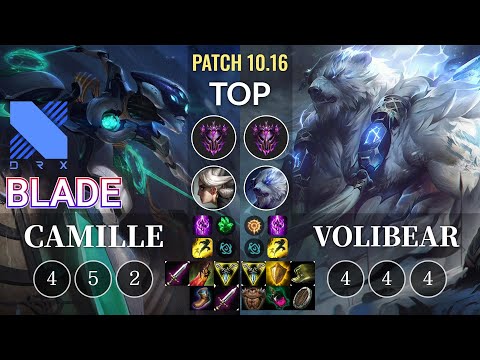 DRX Blade Camille vs Volibear Top - KR Patch 10.16