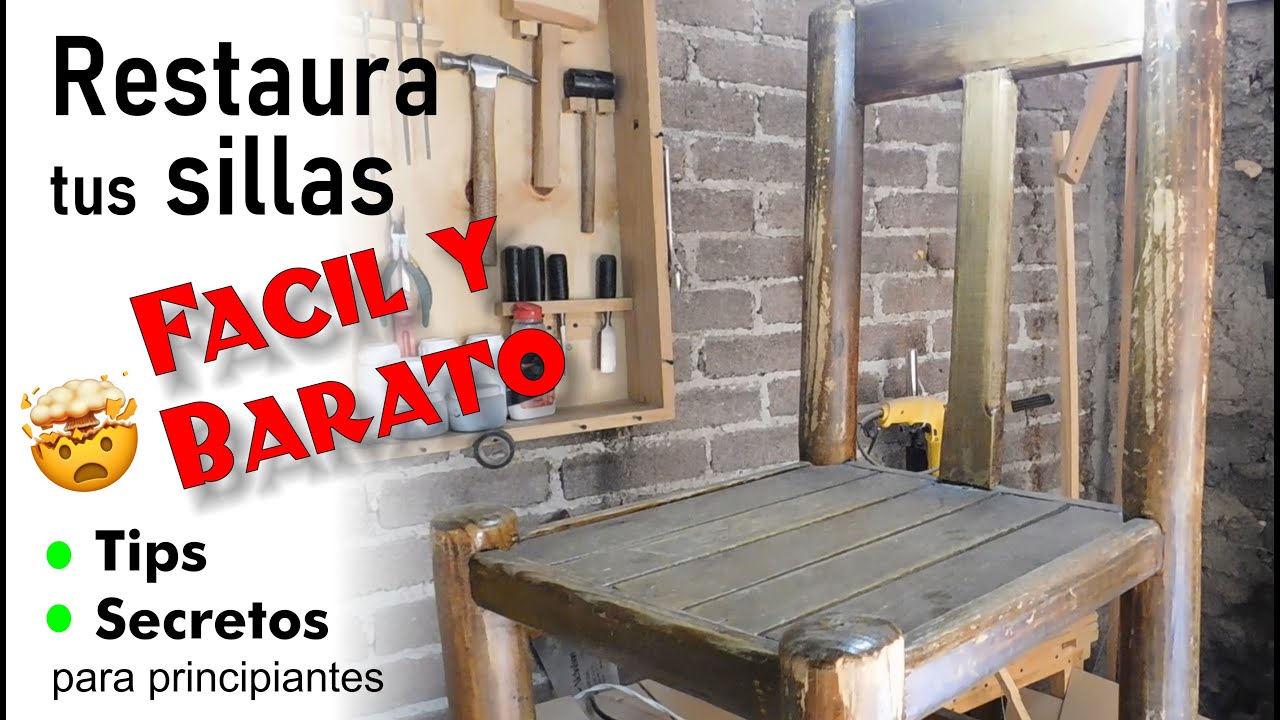 Como restaurar mesa y silla de madera, Fácil y Barato, hazlo tu mismo