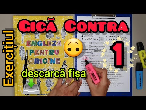 Lecţia # 292 – Exerciţiul Gică Contra 1 🙃 (Past Simple & Perfect Conditional)