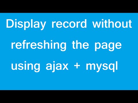 ajax load content without refresh the whole page