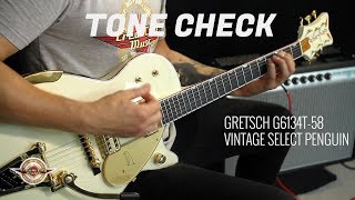 Video thumbnail for TONE CHECK: Gretsch G6134T-58 Vintage Select White Penguin Guitar Demo | No Talking by Cream City Music