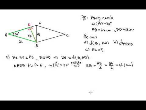 Ariile patrulaterelor - probleme rezolvate (aria rombului)